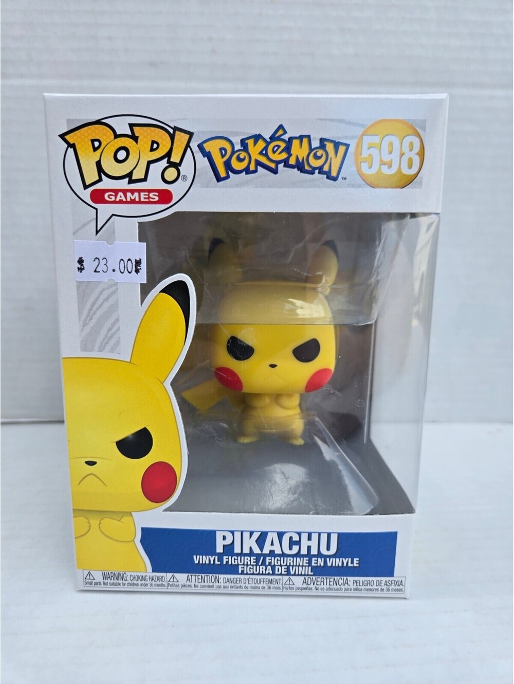 Funko Pop! Games Pokémon Pikachu Vinyl Figure #598 Collectible Bobblehead - Very
